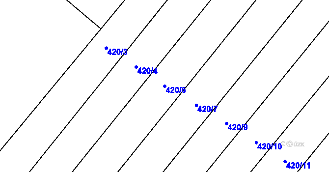 Parcela st. 420/6 v KÚ Prokopov, Katastrální mapa