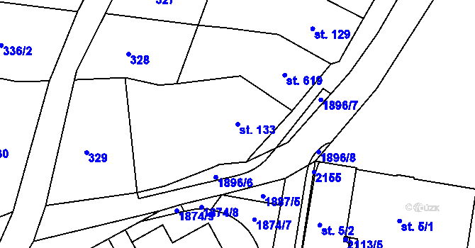 Parcela st. 133 v KÚ Proseč u Skutče, Katastrální mapa