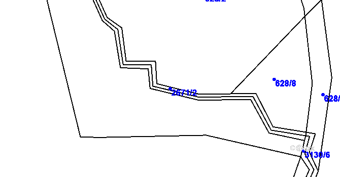 Parcela st. 2671/2 v KÚ Záboří u Proseče, Katastrální mapa
