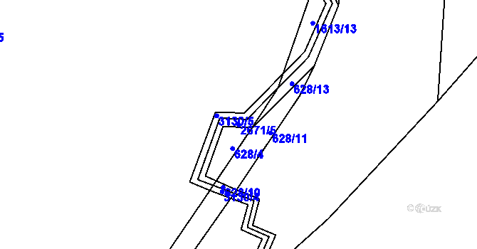 Parcela st. 2671/5 v KÚ Záboří u Proseče, Katastrální mapa
