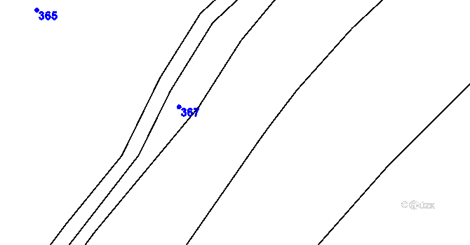 Parcela st. 381 v KÚ Záboří u Proseče, Katastrální mapa