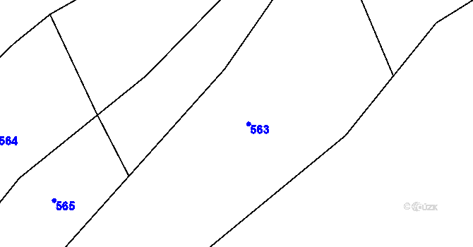 Parcela st. 165/2 v KÚ Proseč-Obořiště, Katastrální mapa