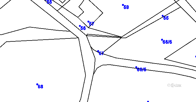 Parcela st. 67 v KÚ Proseč nad Nisou, Katastrální mapa