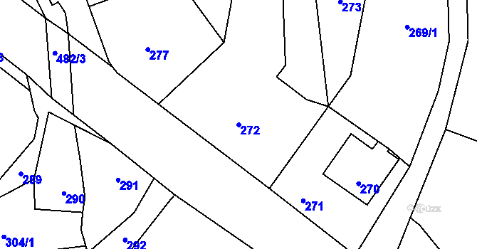 Parcela st. 272 v KÚ Proseč nad Nisou, Katastrální mapa