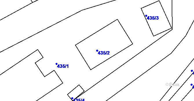 Parcela st. 435/2 v KÚ Proseč nad Nisou, Katastrální mapa