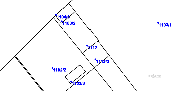 Parcela st. 1112 v KÚ Proseč nad Nisou, Katastrální mapa