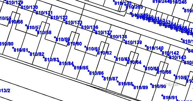 Parcela st. 810/62 v KÚ Proseč nad Nisou, Katastrální mapa