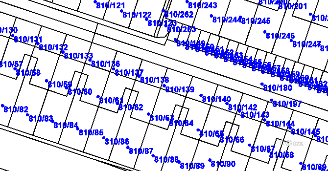 Parcela st. 810/139 v KÚ Proseč nad Nisou, Katastrální mapa