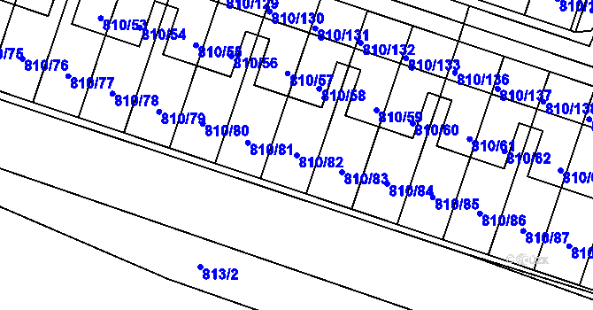 Parcela st. 810/82 v KÚ Proseč nad Nisou, Katastrální mapa