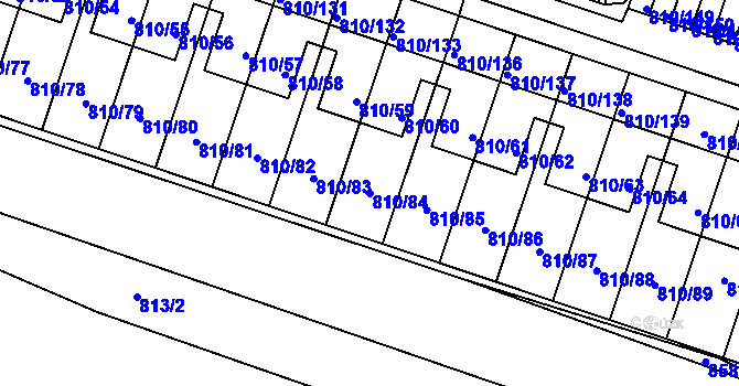 Parcela st. 810/84 v KÚ Proseč nad Nisou, Katastrální mapa