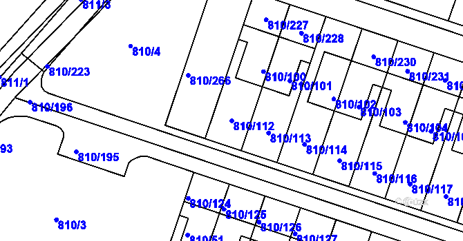 Parcela st. 810/112 v KÚ Proseč nad Nisou, Katastrální mapa
