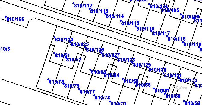 Parcela st. 810/127 v KÚ Proseč nad Nisou, Katastrální mapa
