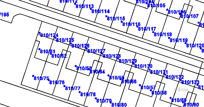 Parcela st. 810/128 v KÚ Proseč nad Nisou, Katastrální mapa