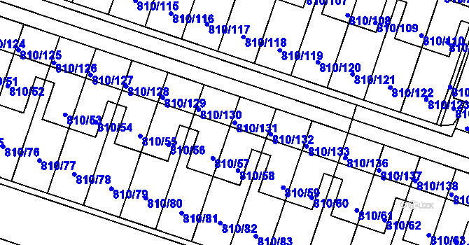 Parcela st. 810/131 v KÚ Proseč nad Nisou, Katastrální mapa