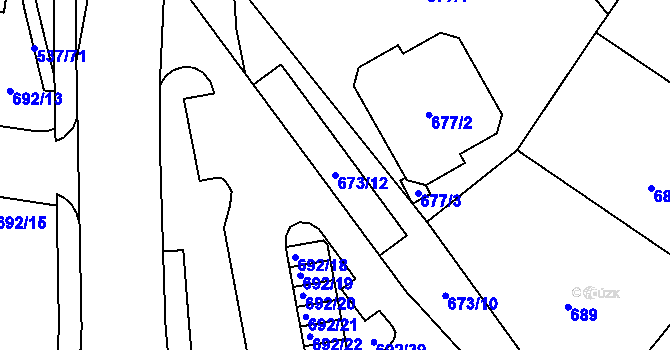 Parcela st. 673/12 v KÚ Proseč nad Nisou, Katastrální mapa