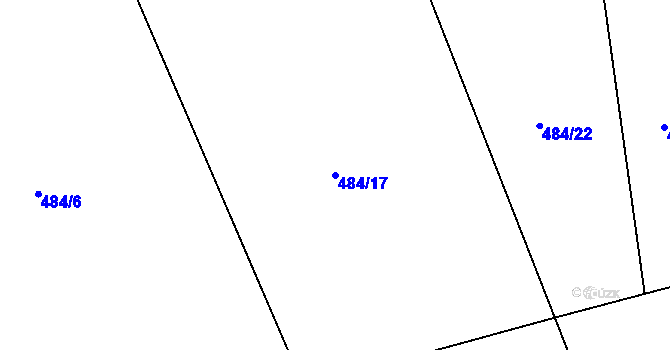 Parcela st. 484/17 v KÚ Javorník u Českého Dubu, Katastrální mapa
