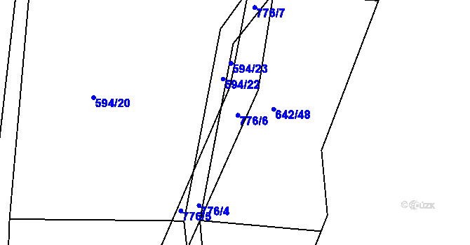 Parcela st. 776/6 v KÚ Javorník u Českého Dubu, Katastrální mapa