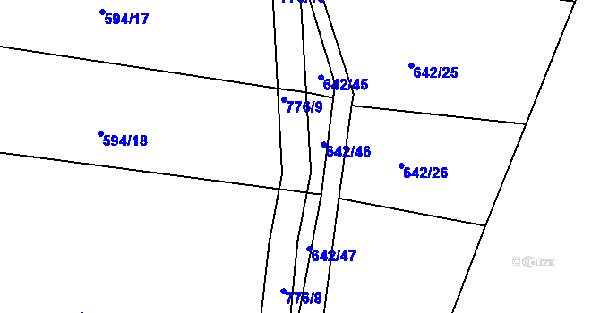 Parcela st. 776/9 v KÚ Javorník u Českého Dubu, Katastrální mapa
