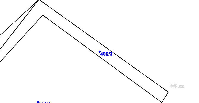 Parcela st. 400/3 v KÚ Proseč pod Ještědem, Katastrální mapa