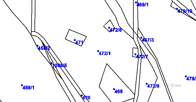 Parcela st. 472/1 v KÚ Proseč pod Ještědem, Katastrální mapa