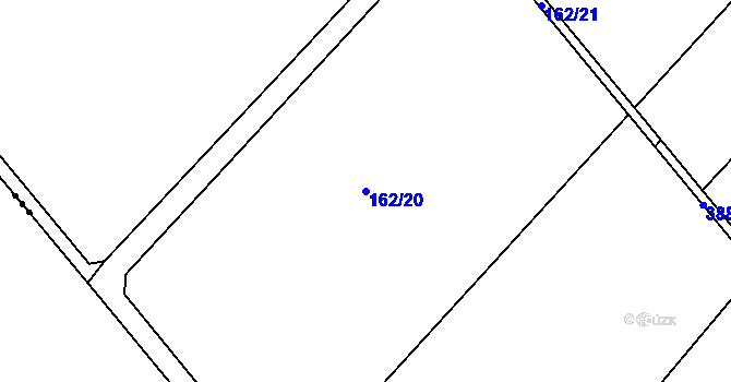 Parcela st. 162/20 v KÚ Prosenice, Katastrální mapa
