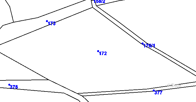 Parcela st. 172 v KÚ Luhy u Prosenické Lhoty, Katastrální mapa