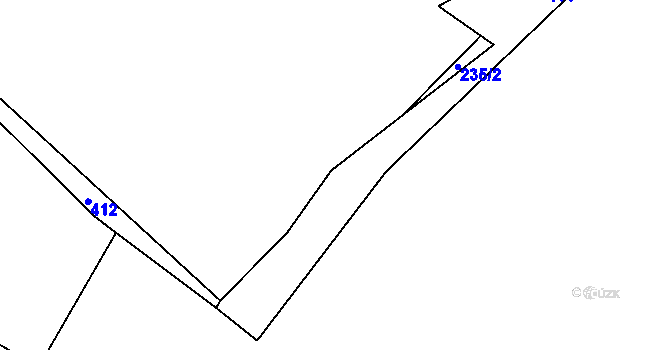 Parcela st. 233/4 v KÚ Luhy u Prosenické Lhoty, Katastrální mapa