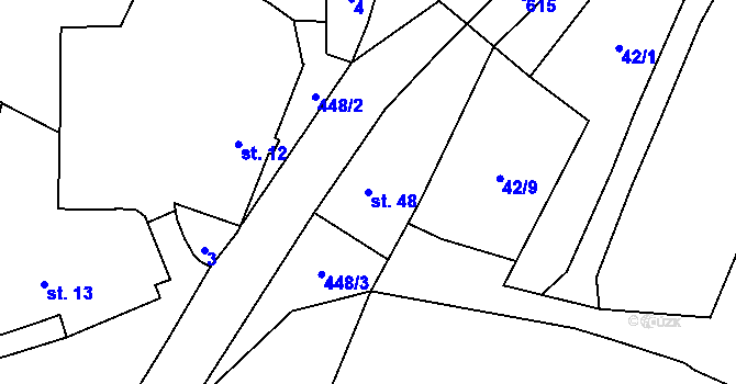 Parcela st. 48 v KÚ Suchdol u Prosenické Lhoty, Katastrální mapa