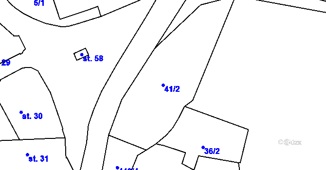 Parcela st. 41/2 v KÚ Suchdol u Prosenické Lhoty, Katastrální mapa