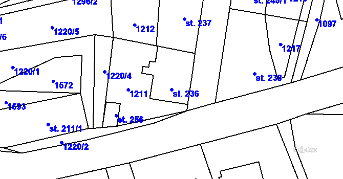 Parcela st. 236 v KÚ Prosetín u Hlinska, Katastrální mapa