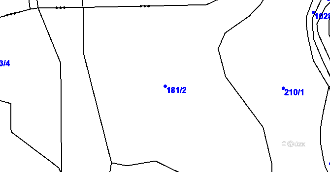 Parcela st. 181/2 v KÚ Prosetín u Hlinska, Katastrální mapa