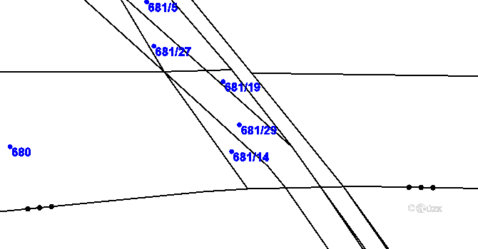 Parcela st. 681/29 v KÚ Prosetín u Hlinska, Katastrální mapa