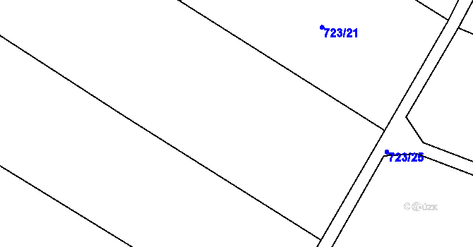 Parcela st. 723/22 v KÚ Prosetín u Hlinska, Katastrální mapa
