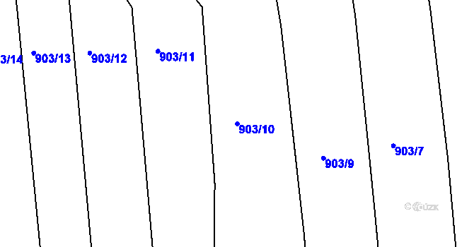 Parcela st. 903/10 v KÚ Prosetín u Hlinska, Katastrální mapa
