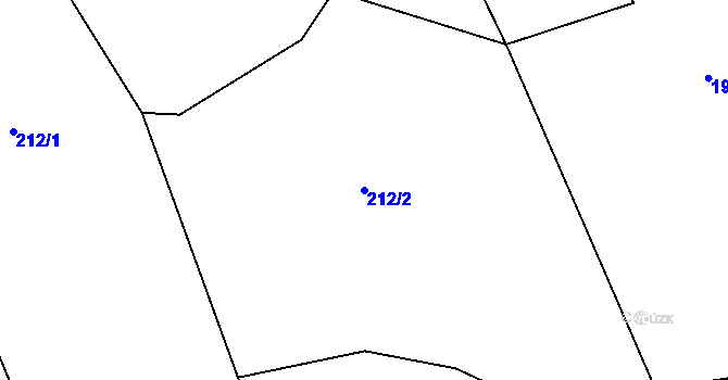 Parcela st. 212/2 v KÚ Brťoví, Katastrální mapa