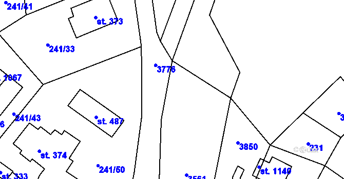 Parcela st. 236/6 v KÚ Prosiměřice, Katastrální mapa
