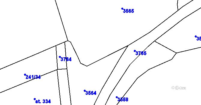 Parcela st. 236/8 v KÚ Prosiměřice, Katastrální mapa