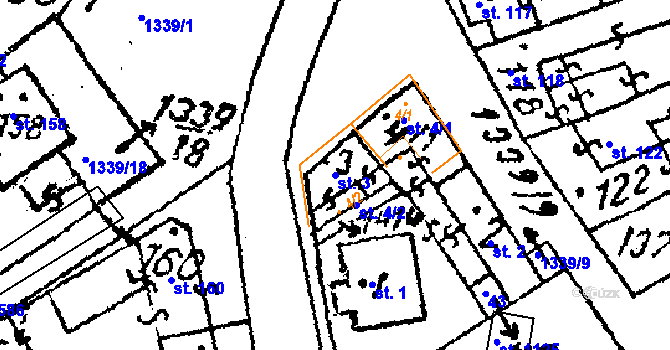 Parcela st. 3 v KÚ Prosiměřice, Katastrální mapa