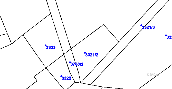 Parcela st. 200/9 v KÚ Prosiměřice, Katastrální mapa