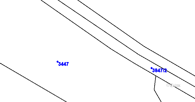 Parcela st. 442/2 v KÚ Prosiměřice, Katastrální mapa