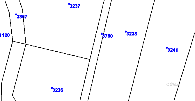Parcela st. 495/2 v KÚ Prosiměřice, Katastrální mapa