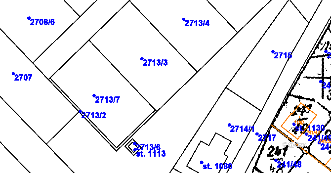 Parcela st. 770/10 v KÚ Prosiměřice, Katastrální mapa