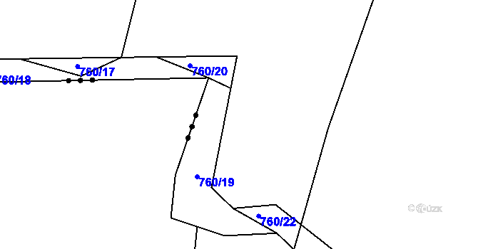 Parcela st. 758/11 v KÚ Proskovice, Katastrální mapa