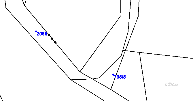 Parcela st. 795/4 v KÚ Proskovice, Katastrální mapa