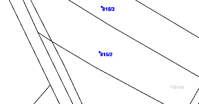 Parcela st. 815/2 v KÚ Proskovice, Katastrální mapa