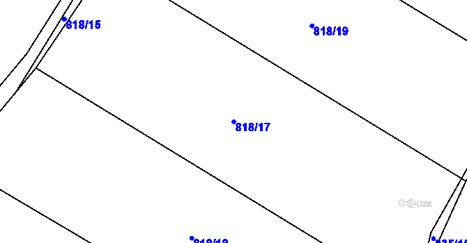 Parcela st. 818/17 v KÚ Proskovice, Katastrální mapa