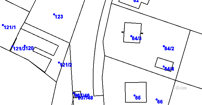 Parcela st. 837/47 v KÚ Proskovice, Katastrální mapa