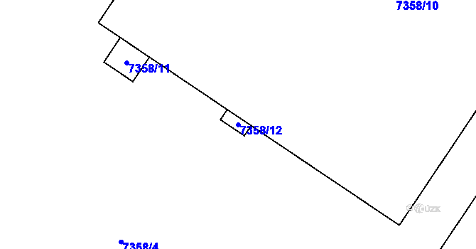 Parcela st. 7358/12 v KÚ Prostějov, Katastrální mapa