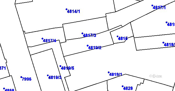 Parcela st. 4819/2 v KÚ Prostějov, Katastrální mapa