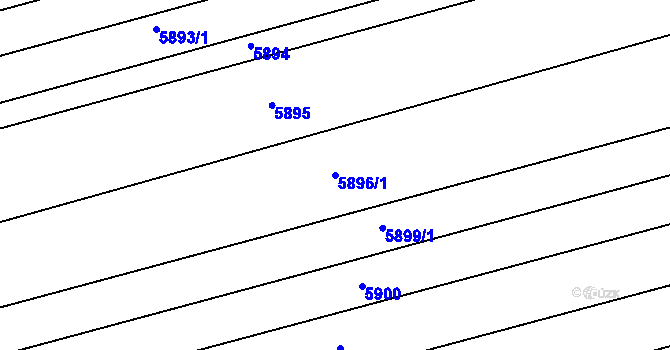 Parcela st. 5896/1 v KÚ Prostějov, Katastrální mapa